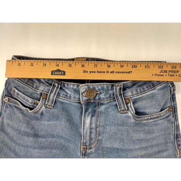 Kut From The Kloth Raw Hem Skinny Leg Distressed Jeans Size 4 Waist 25 Inseam 25 - Picture 7 of 10